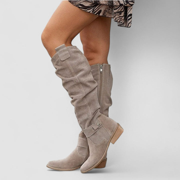 Rivani | Suede Western Boots