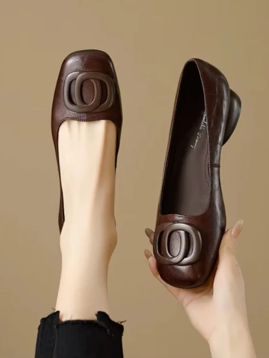 Margaret | Leather Ballet Flats