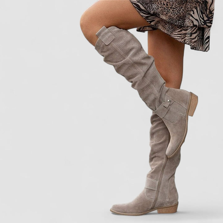 Rivani | Suede Western Boots