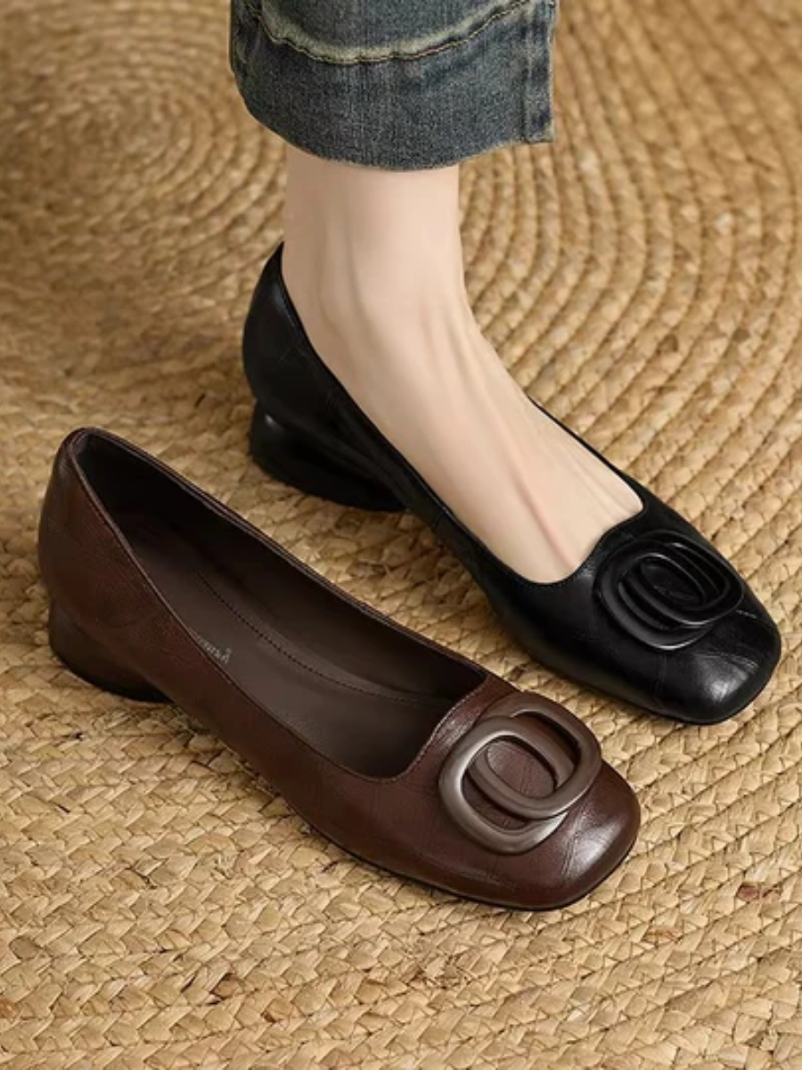 Margaret | Leather Ballet Flats