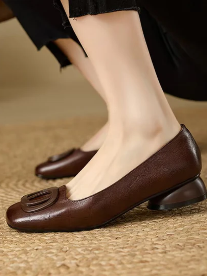 Margaret | Leather Ballet Flats