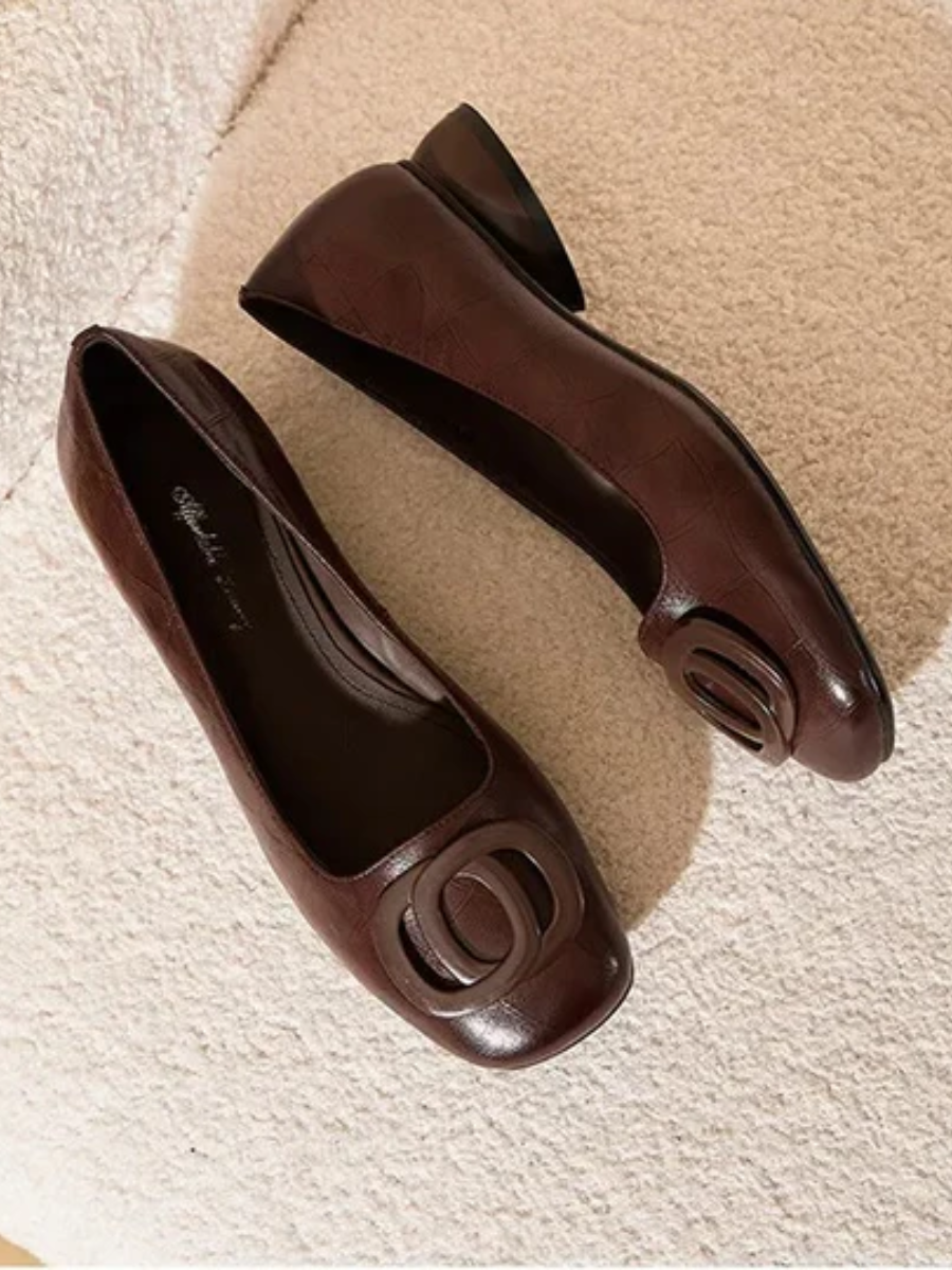 Margaret | Leather Ballet Flats