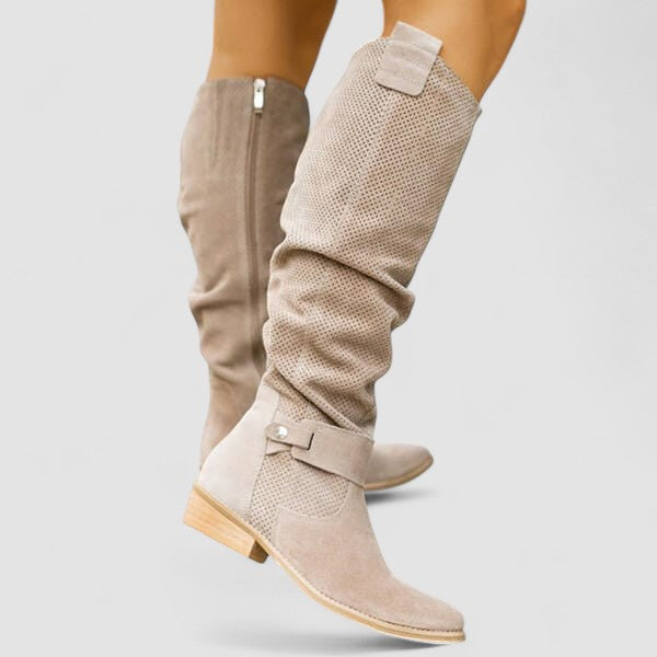 Rivani | Suede Western Boots