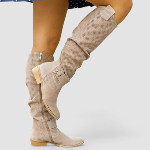 Rivani | Suede Western Boots