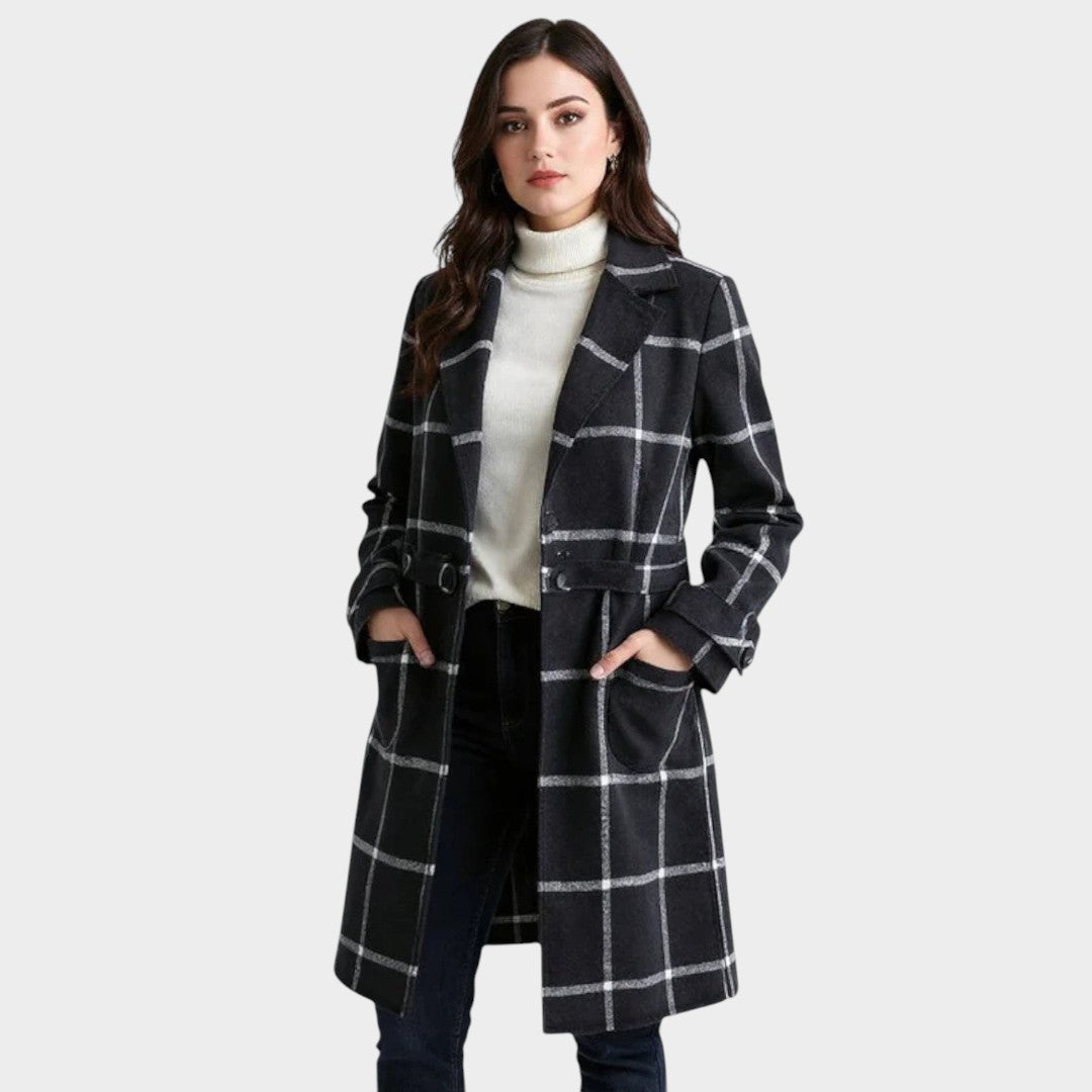 Adriana | Checked Coat