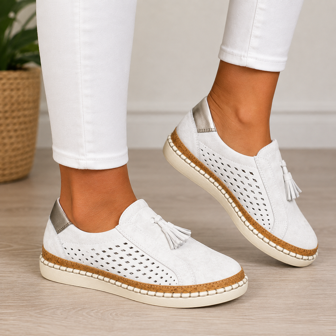 Linora | Leather Suede Loafers