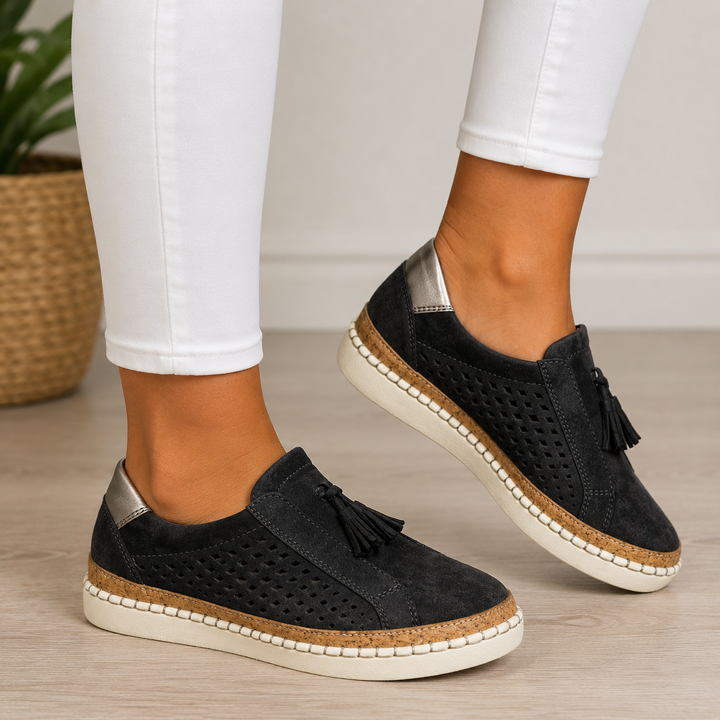 Linora | Leather Suede Loafers