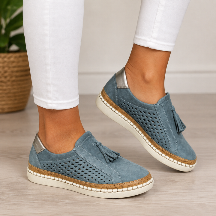 Linora | Leather Suede Loafers