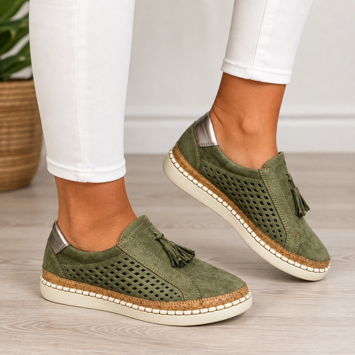 Linora | Leather Suede Loafers