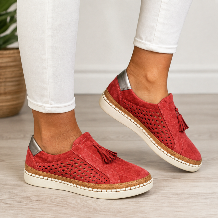 Linora | Leather Suede Loafers