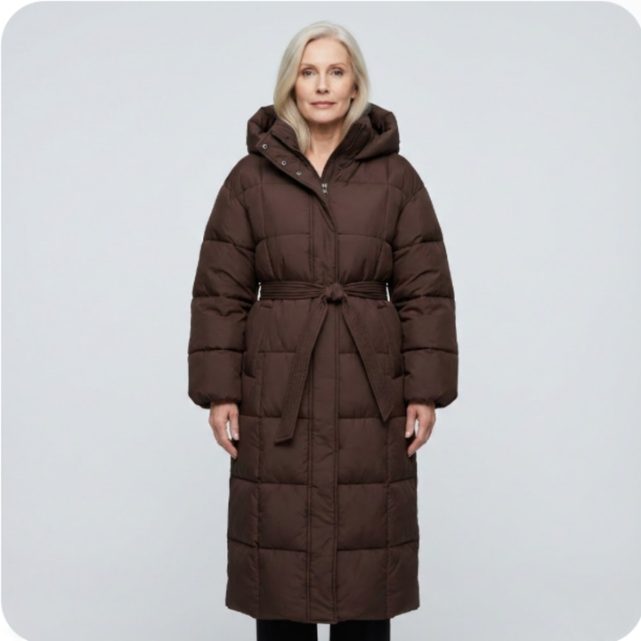 Carmen - Long Belted Puffer Coat