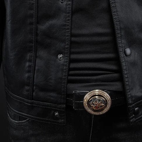 DONACCI Leather Trucker Jacket