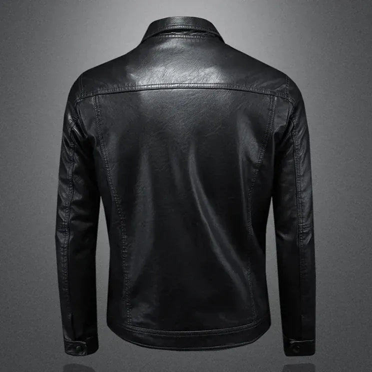DONACCI Leather Trucker Jacket