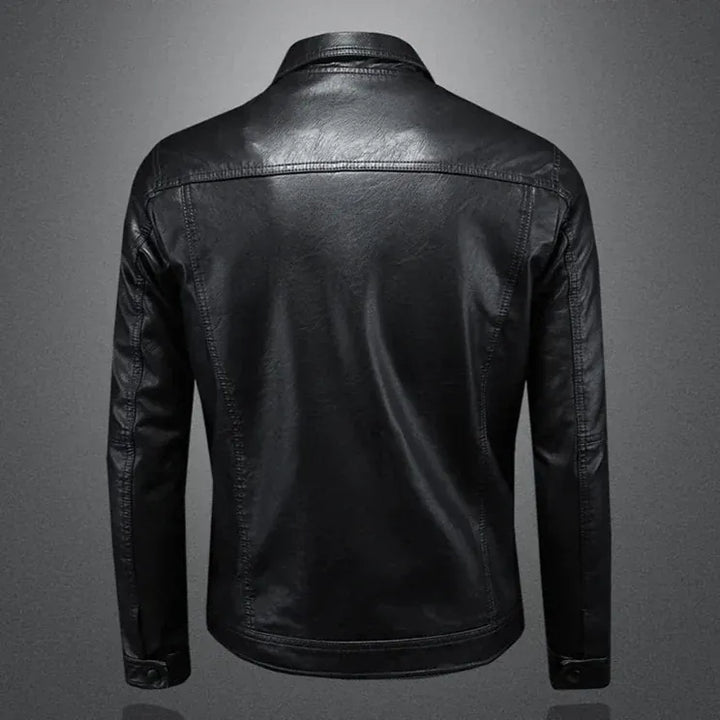 DONACCI Leather Trucker Jacket